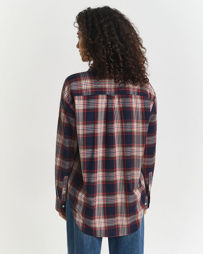 Relaxed fit ternet flannelskjorte