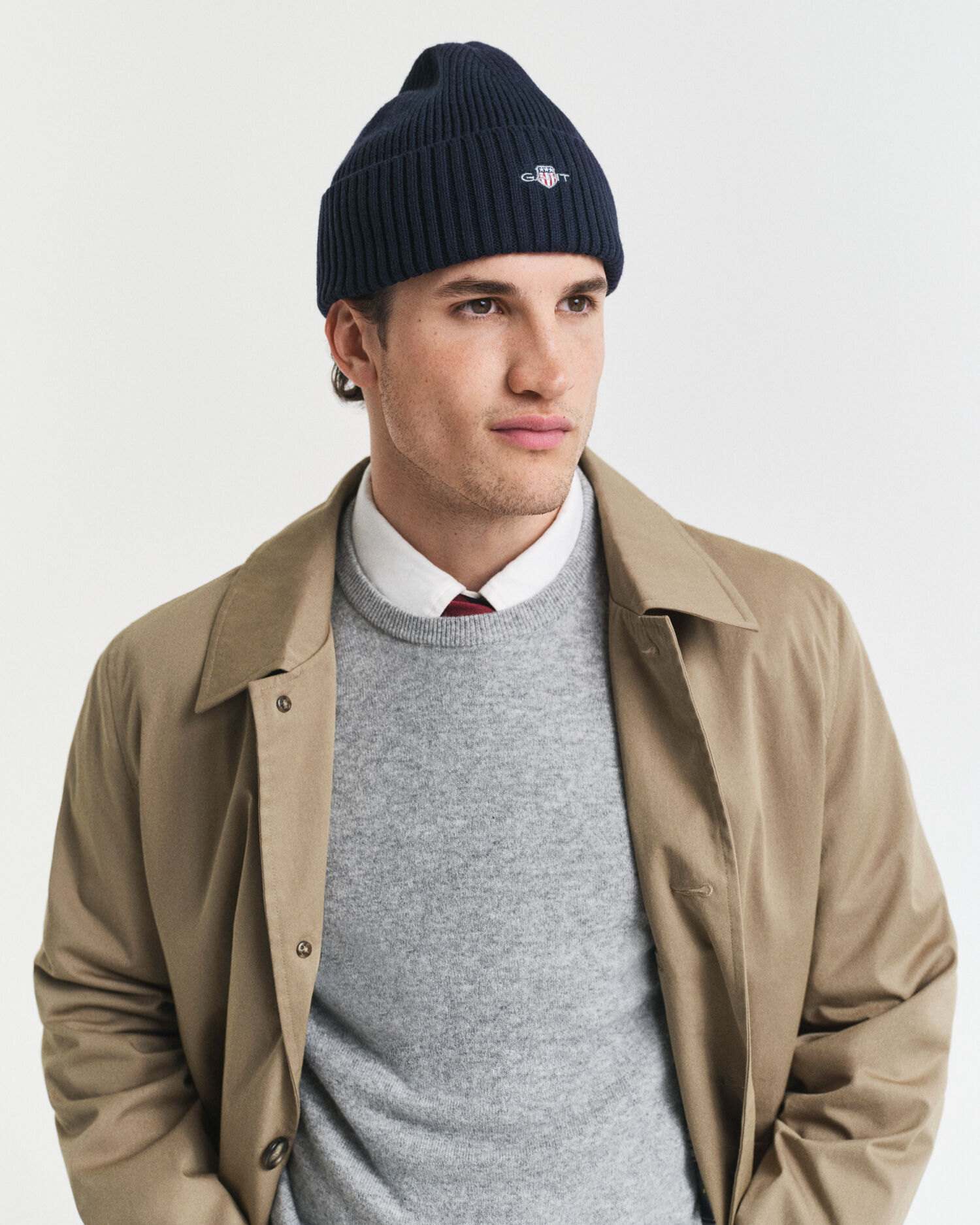 Logo beanie i bomuldsblanding