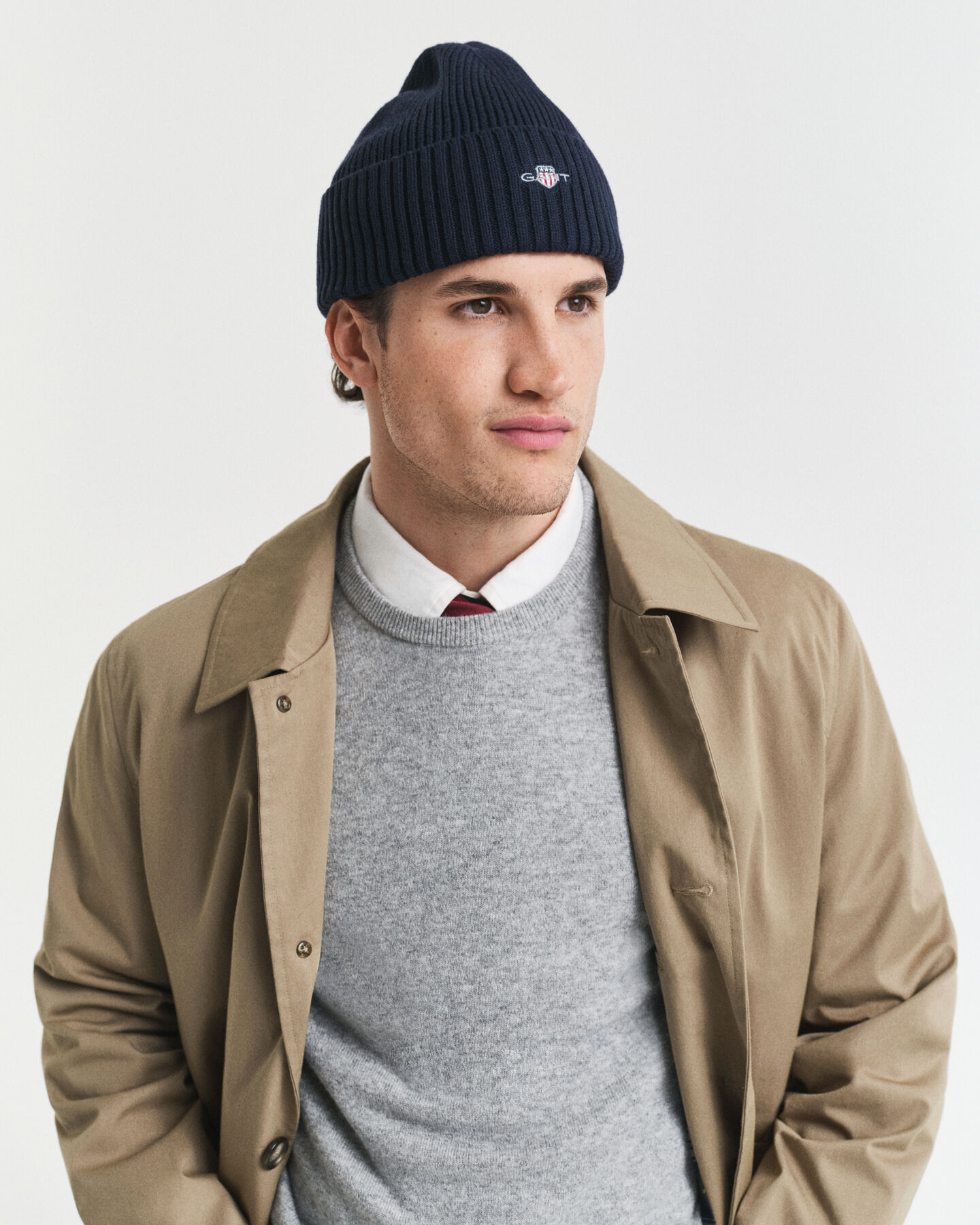 Logo beanie i bomuldsblanding