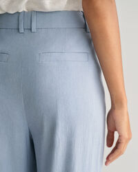 Relaxed fit skræddersyede hørbukser med stræk