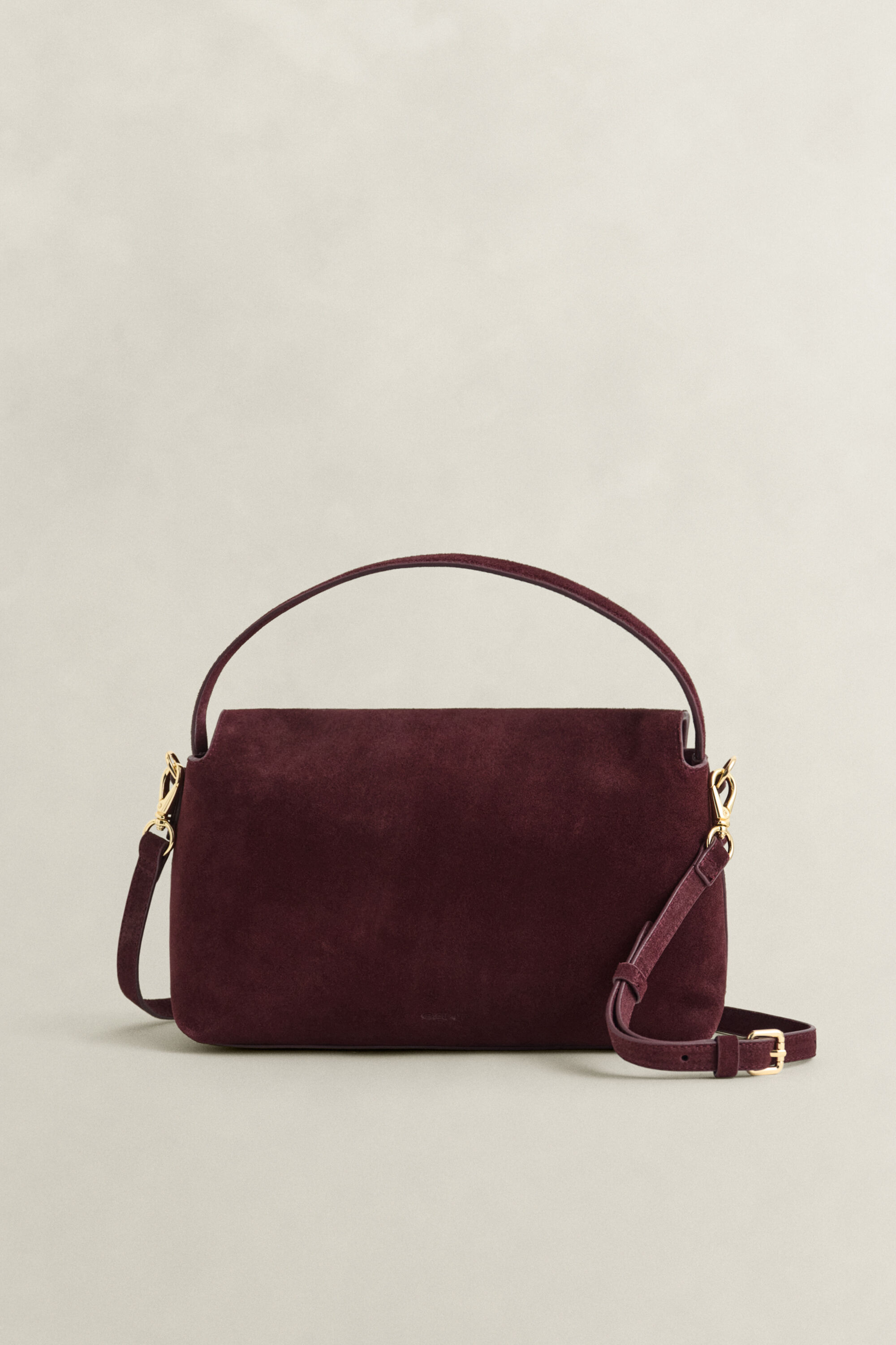 Slouchy skuldertaske i ruskind