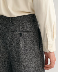 Jakkesæt-bukser i tweed med brede ben