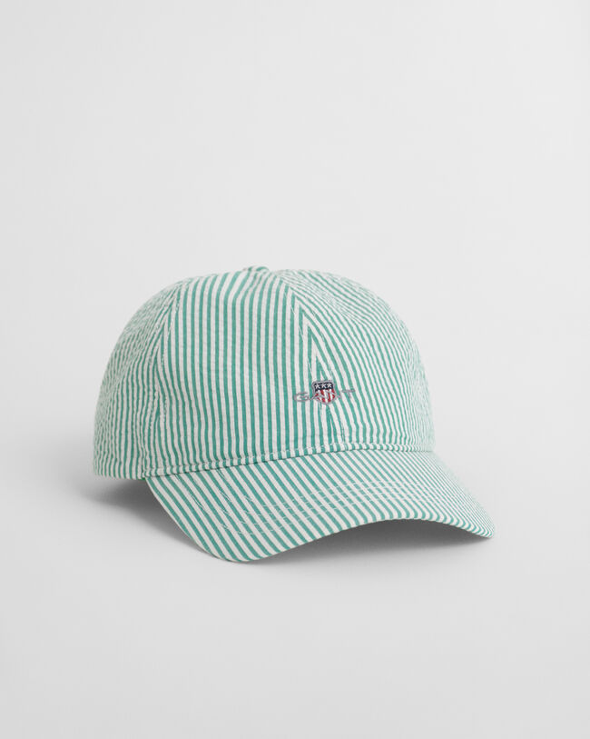 Stribet seersucker cap