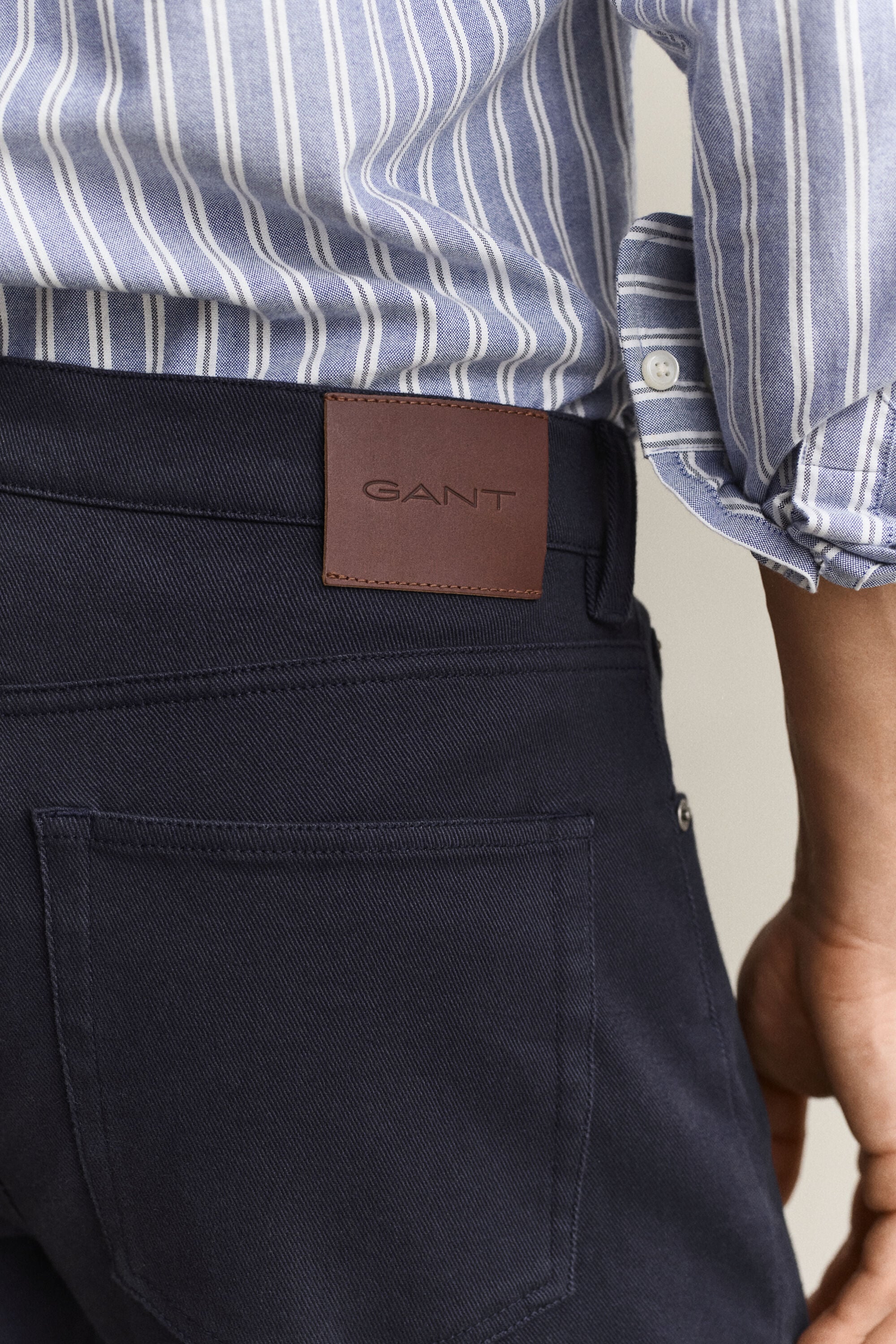 Regular fit jeans i twill