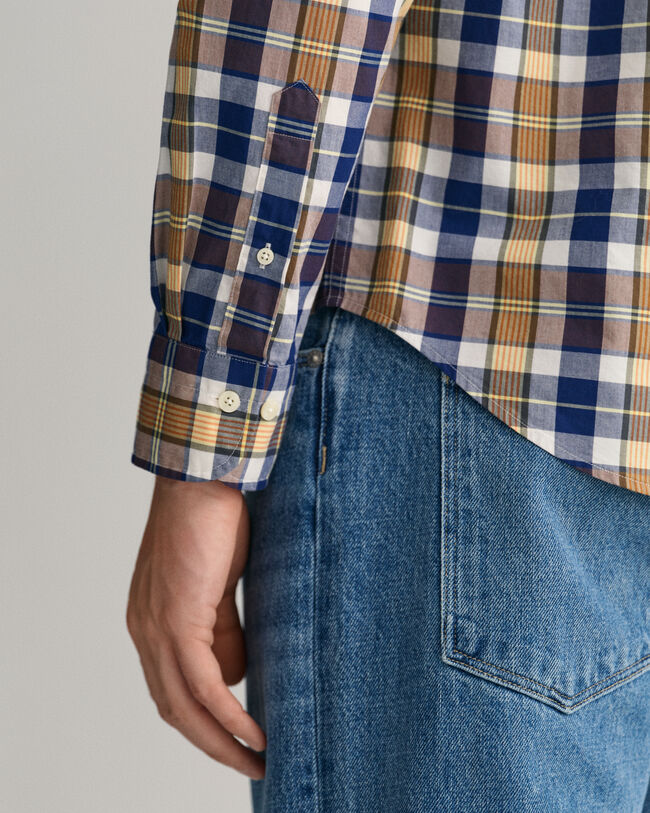 Regular fit farverig skjorte med tern