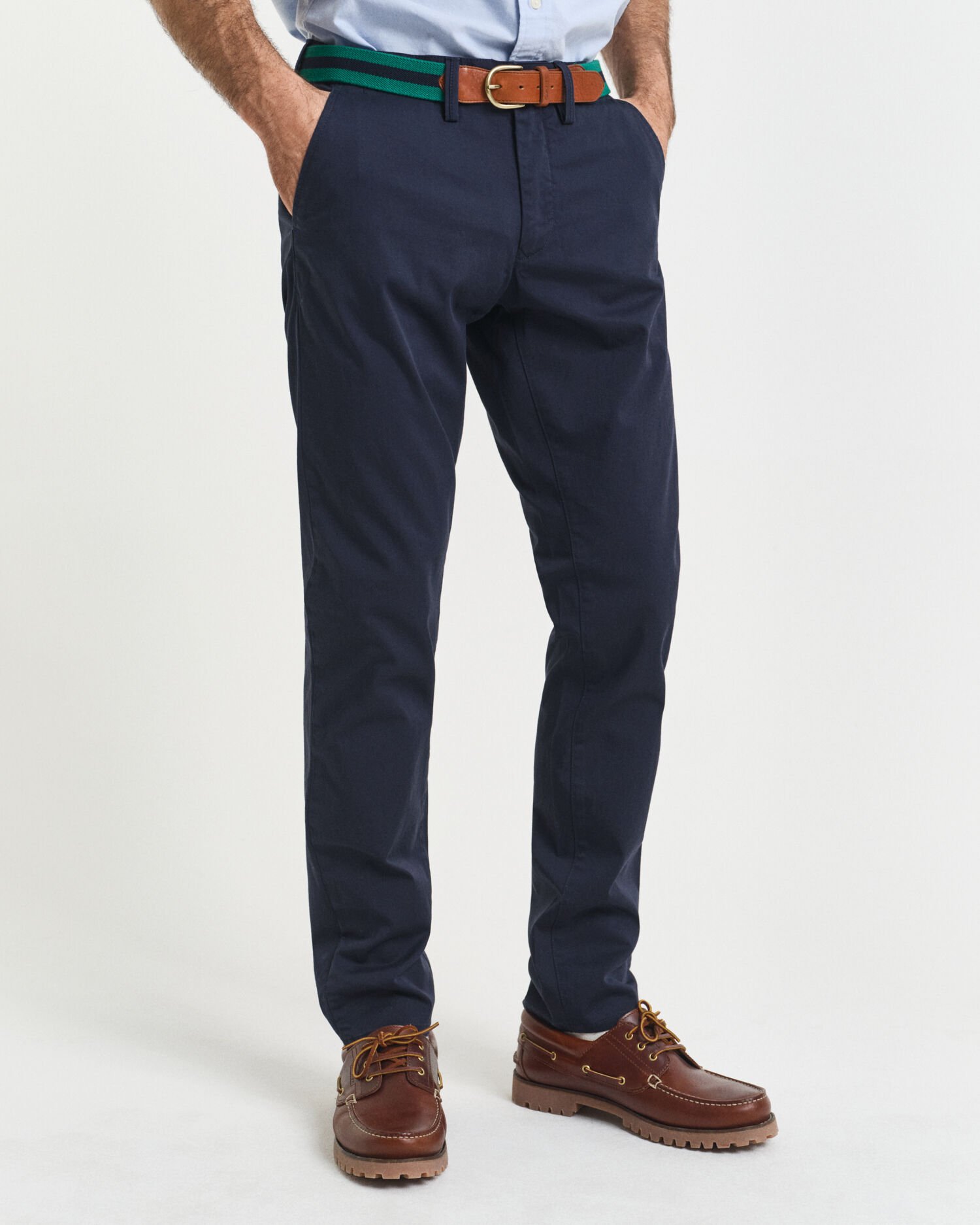 Slim fit chinobukser af twill