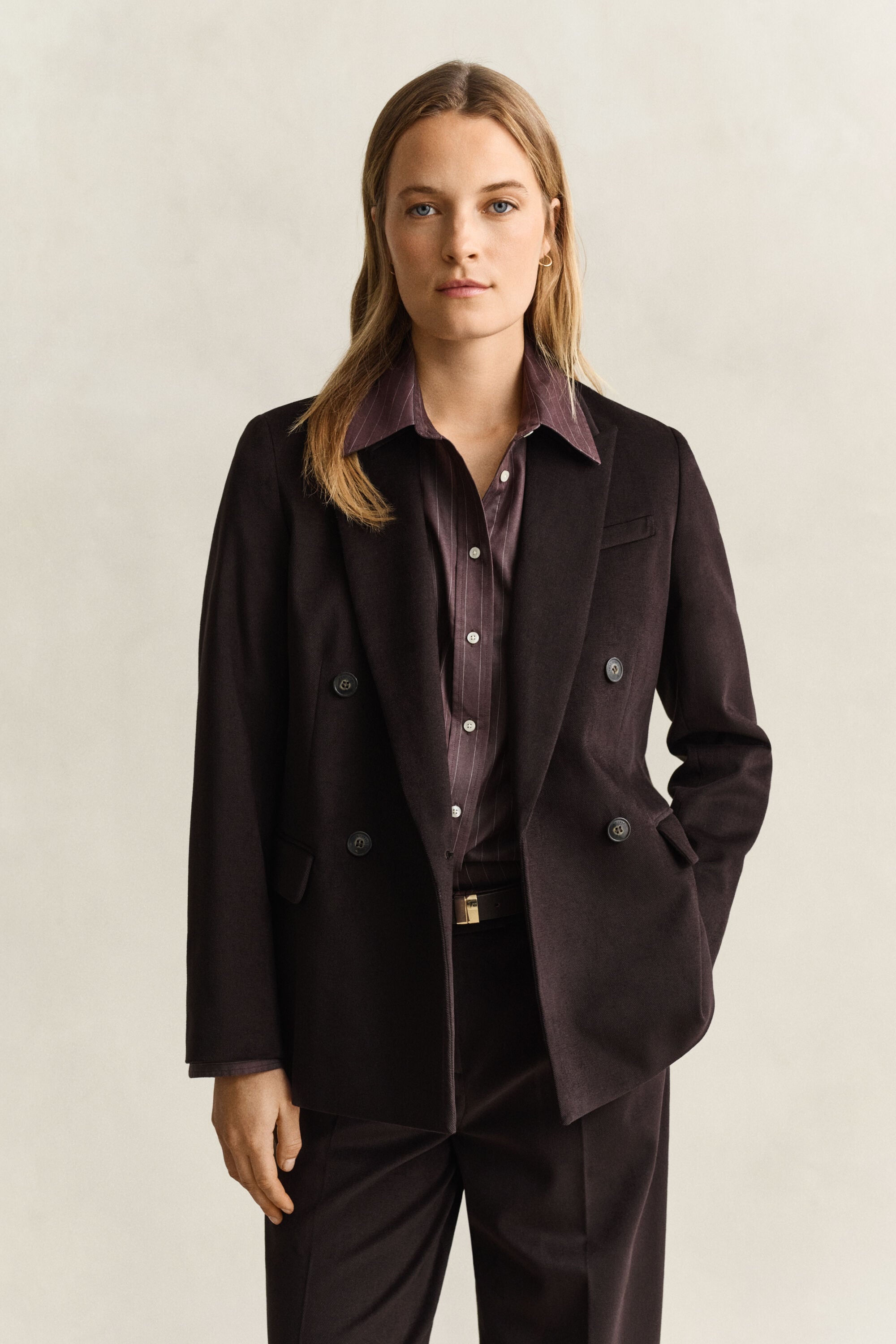 Club Blazer i fløjl med twill-struktur