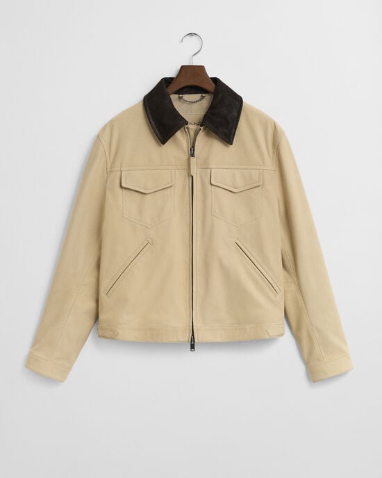 Rodeojakke af læder