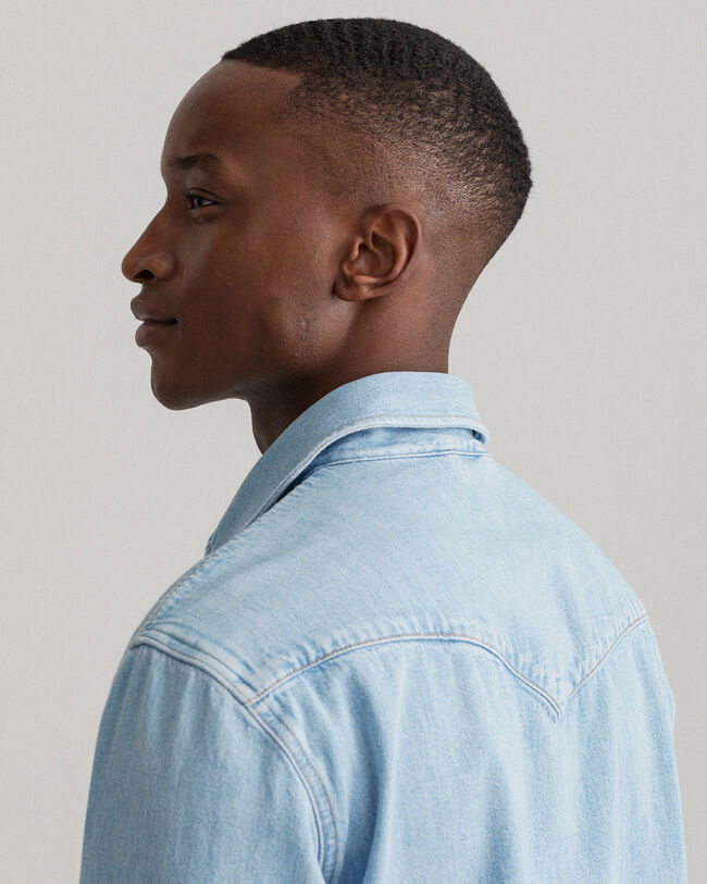 Relaxed fit Western denimskjorte