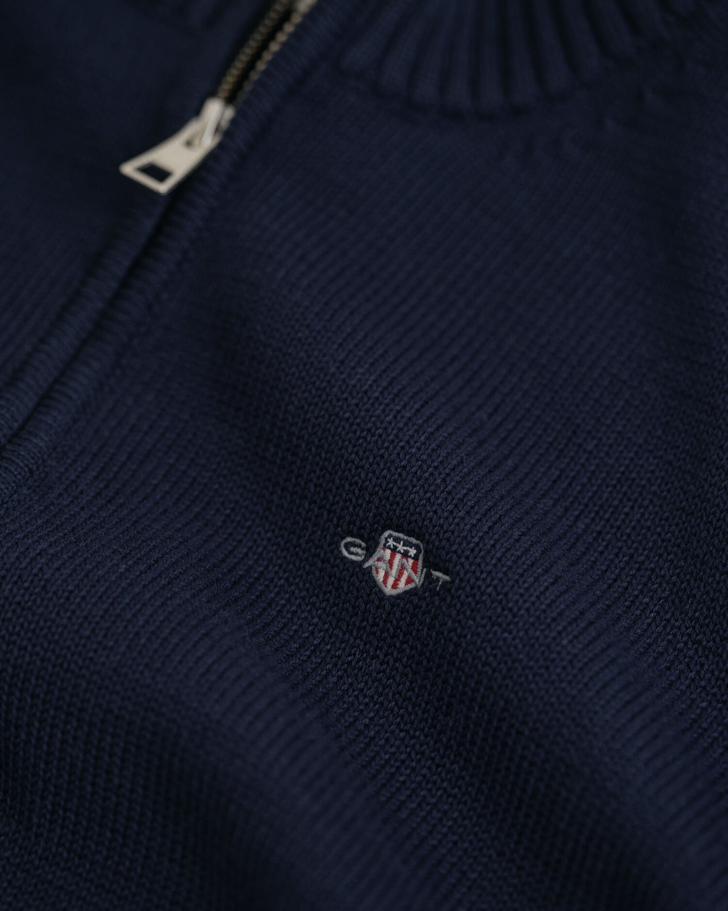 Teens afslappet bomuldssweater med halv lynlås