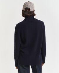 Sweater med rullekrave i en blød uld- og kashmirblanding