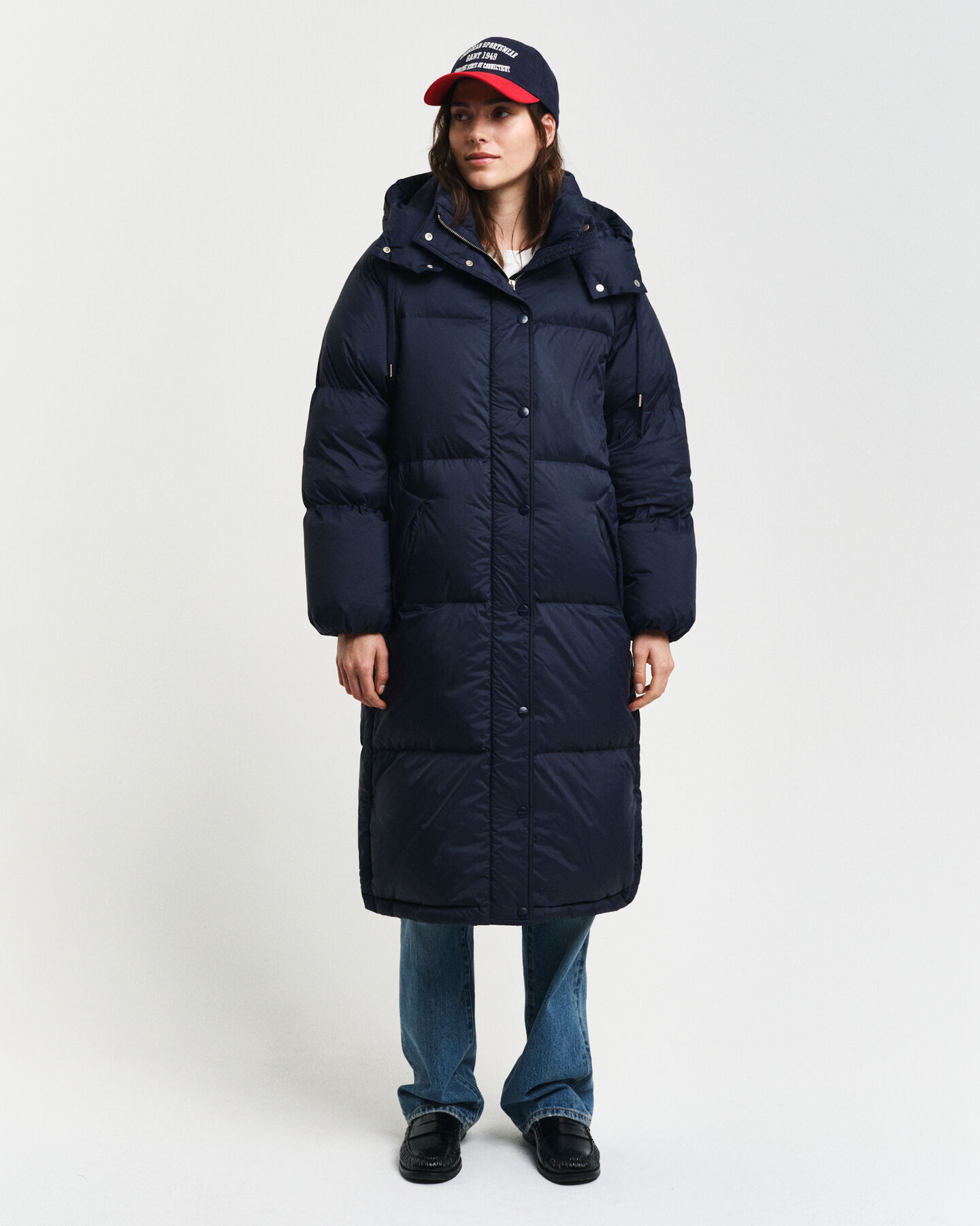 Dunfrakke i fuld længde