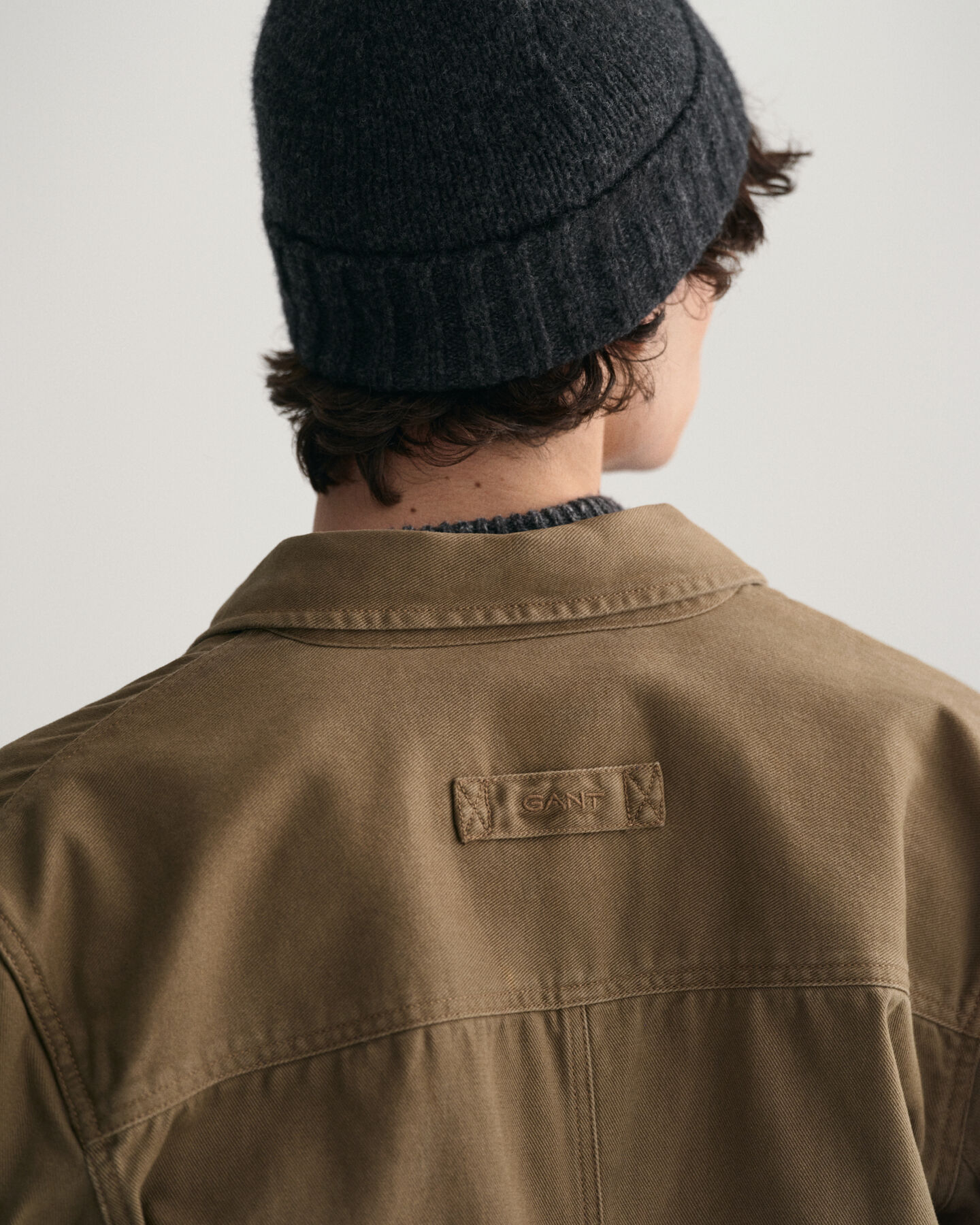 Overskjorte i børstet twill