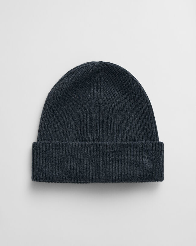 Fint strikket beanie i uld