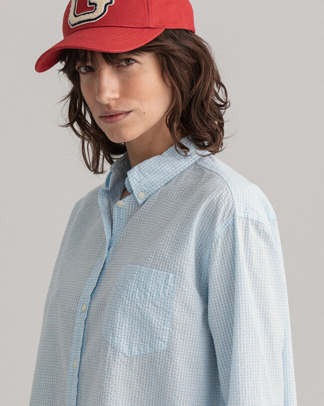Relaxed fit gingham skjorte