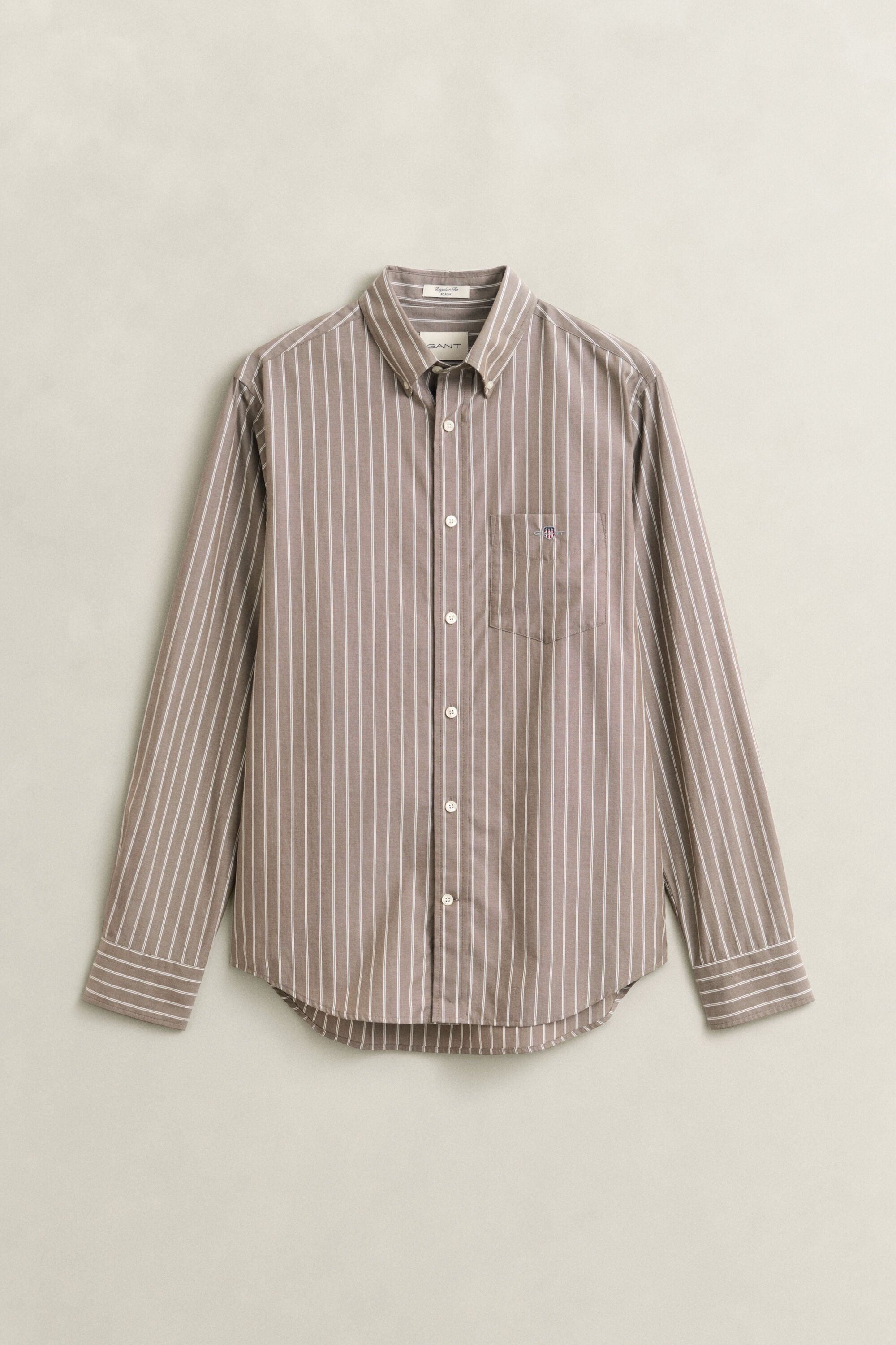 Stribet klassisk poplin-skjorte