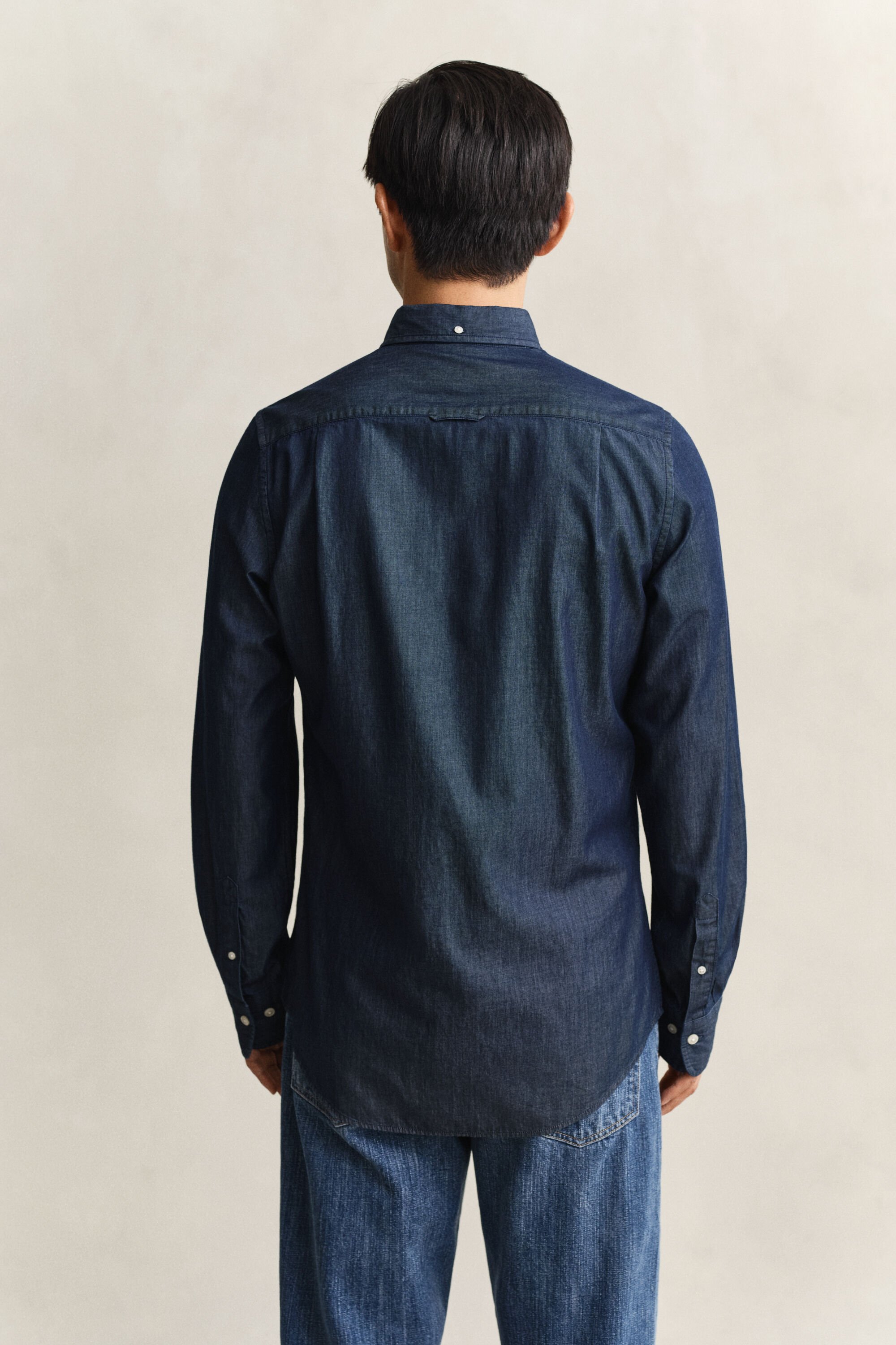 Slim fit indigo-skjorte
