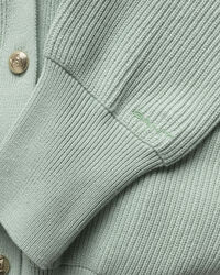 Ribstrikket cardigan af bomuld