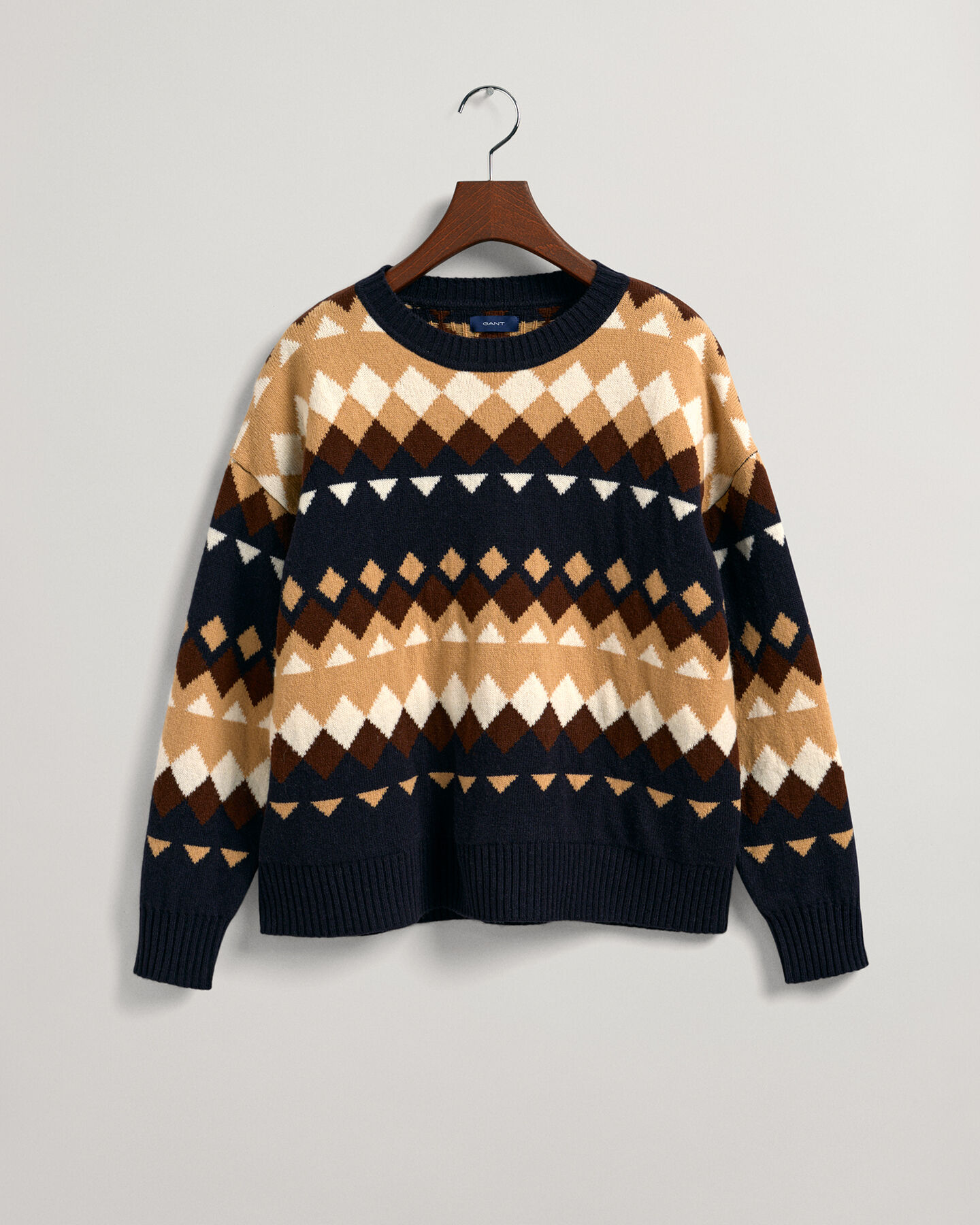 Fairisle sweater med crewneck