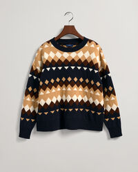 Fairisle sweater med crewneck