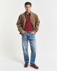 Kontrastfarvet piqué poloskjorte