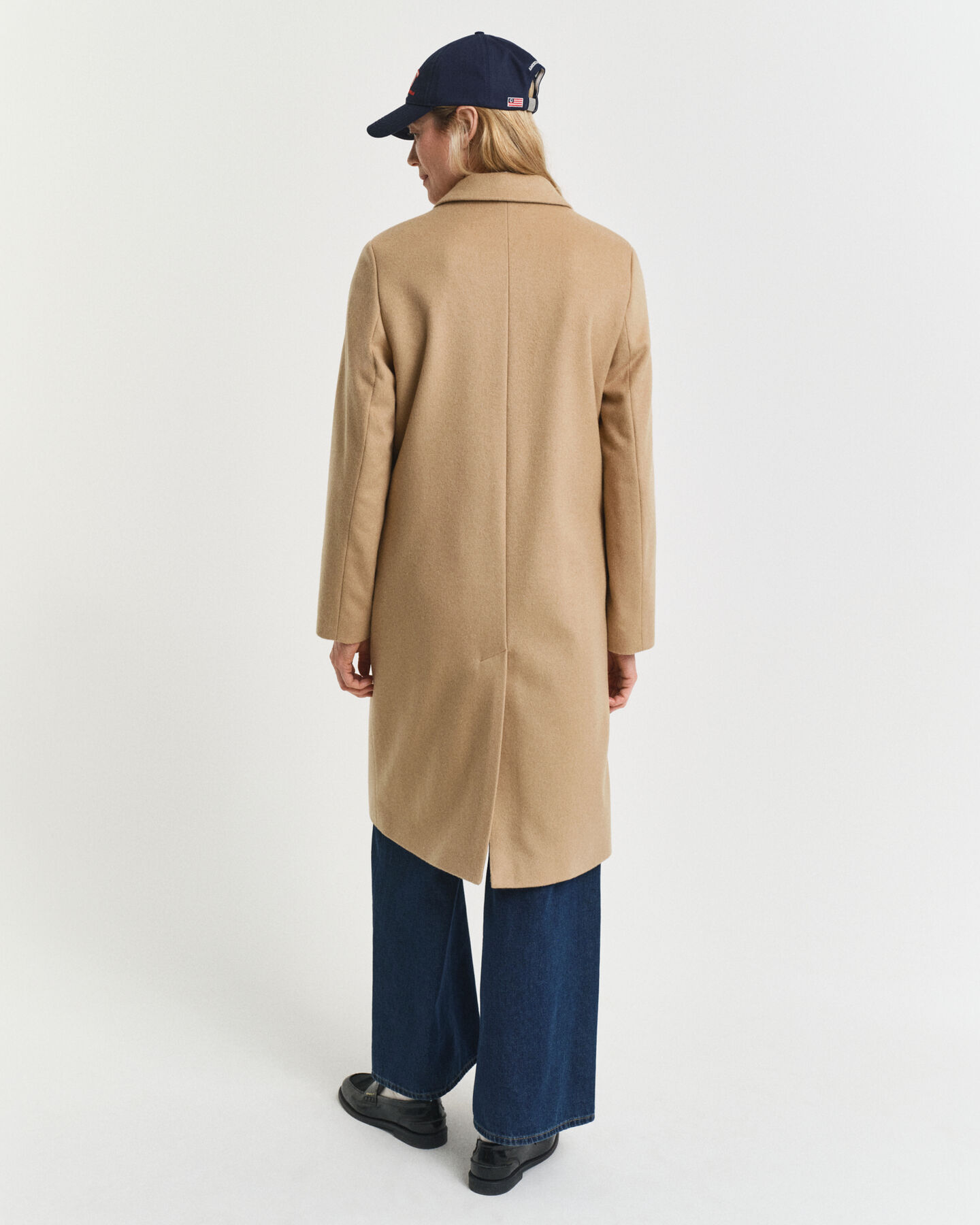 Classic skræddersyet frakke i uldblanding