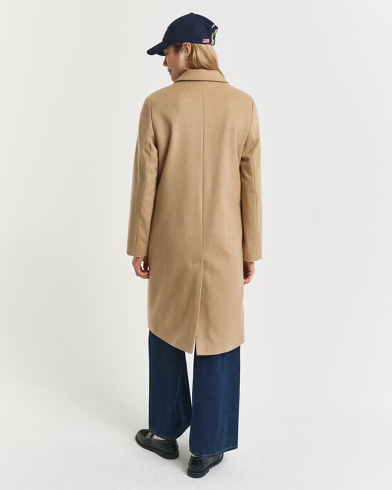 Classic skræddersyet frakke i uldblanding