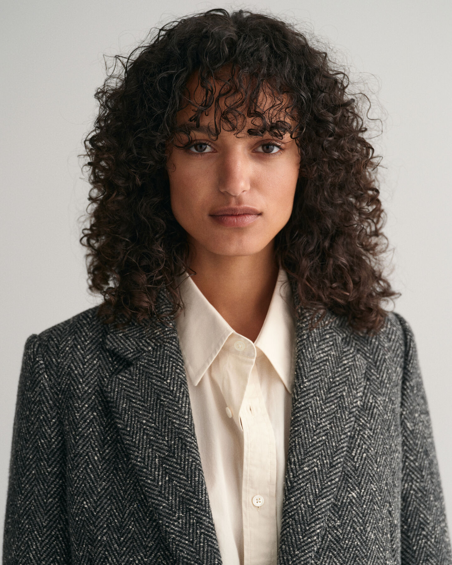 Regular fit sildebensm&oslash;nstret blazer