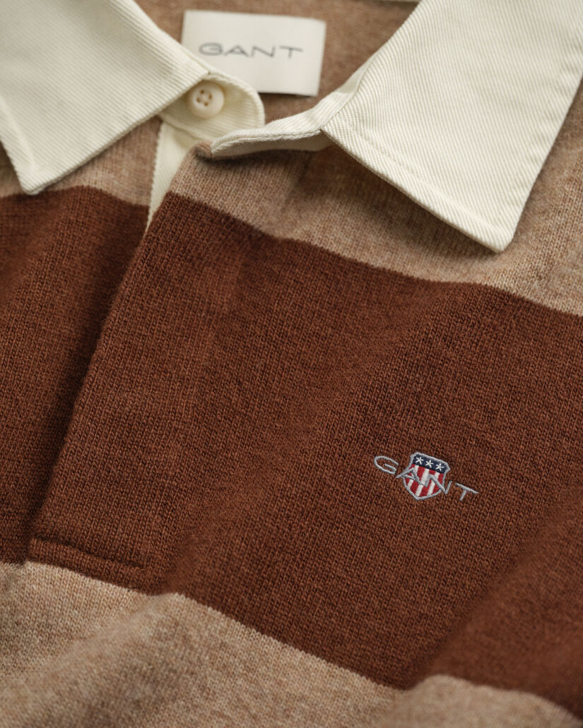 Stribet Rugger sweater af ekstra fin lammeuld