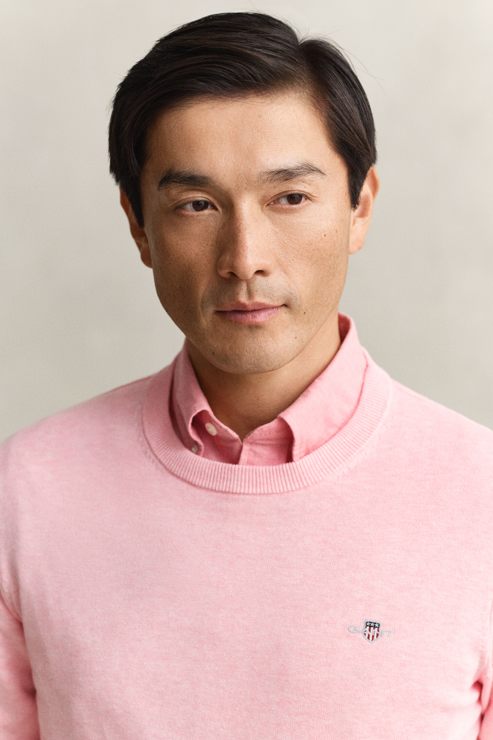 Crewneck sweater i bomuld