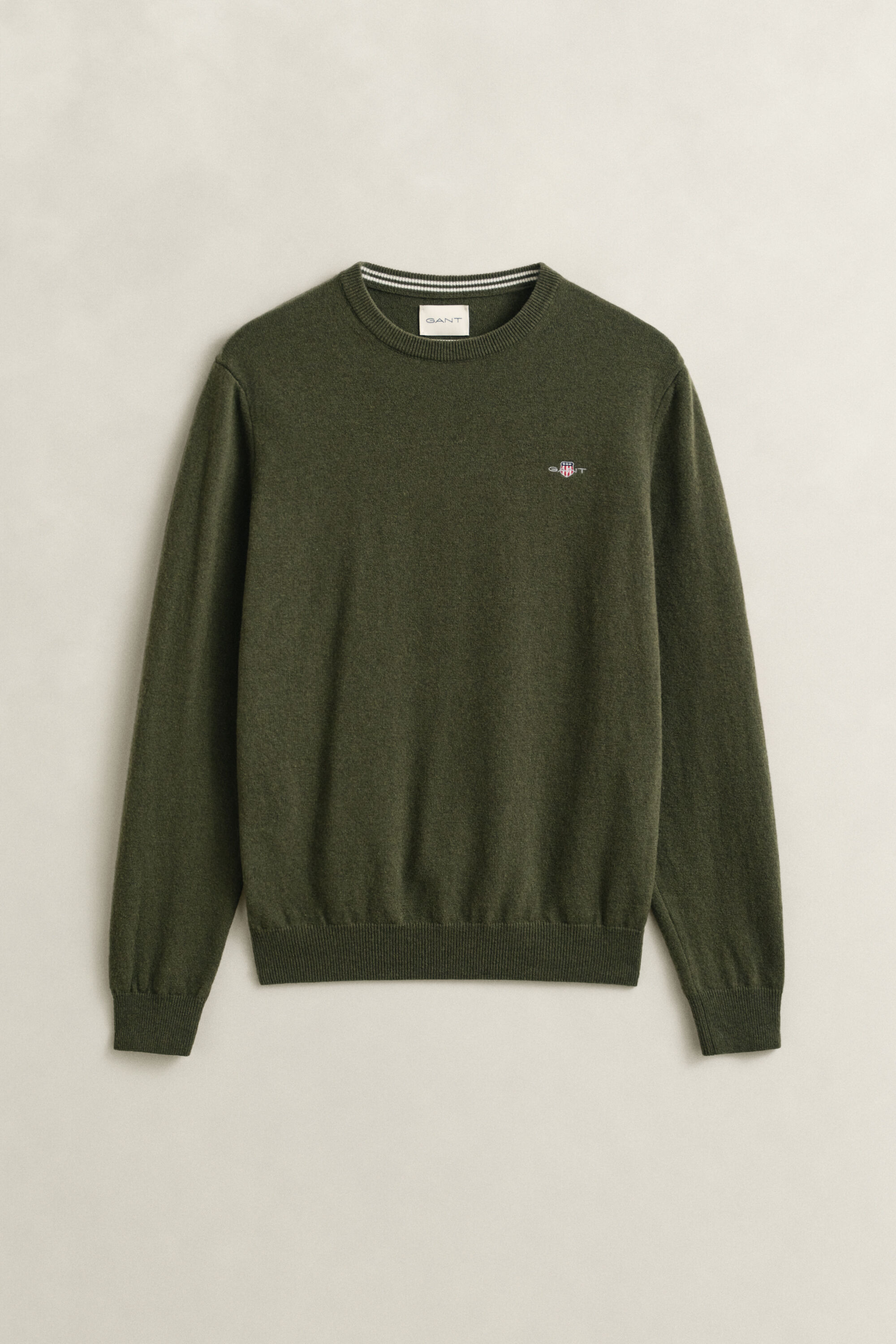 Crewneck sweater i ekstra fin lammeuld