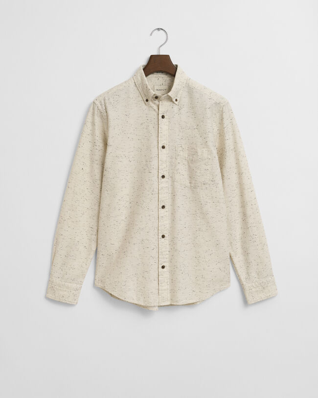 Regular fit flannelskjorte med nister