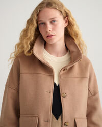 Kort jakke af uldblanding