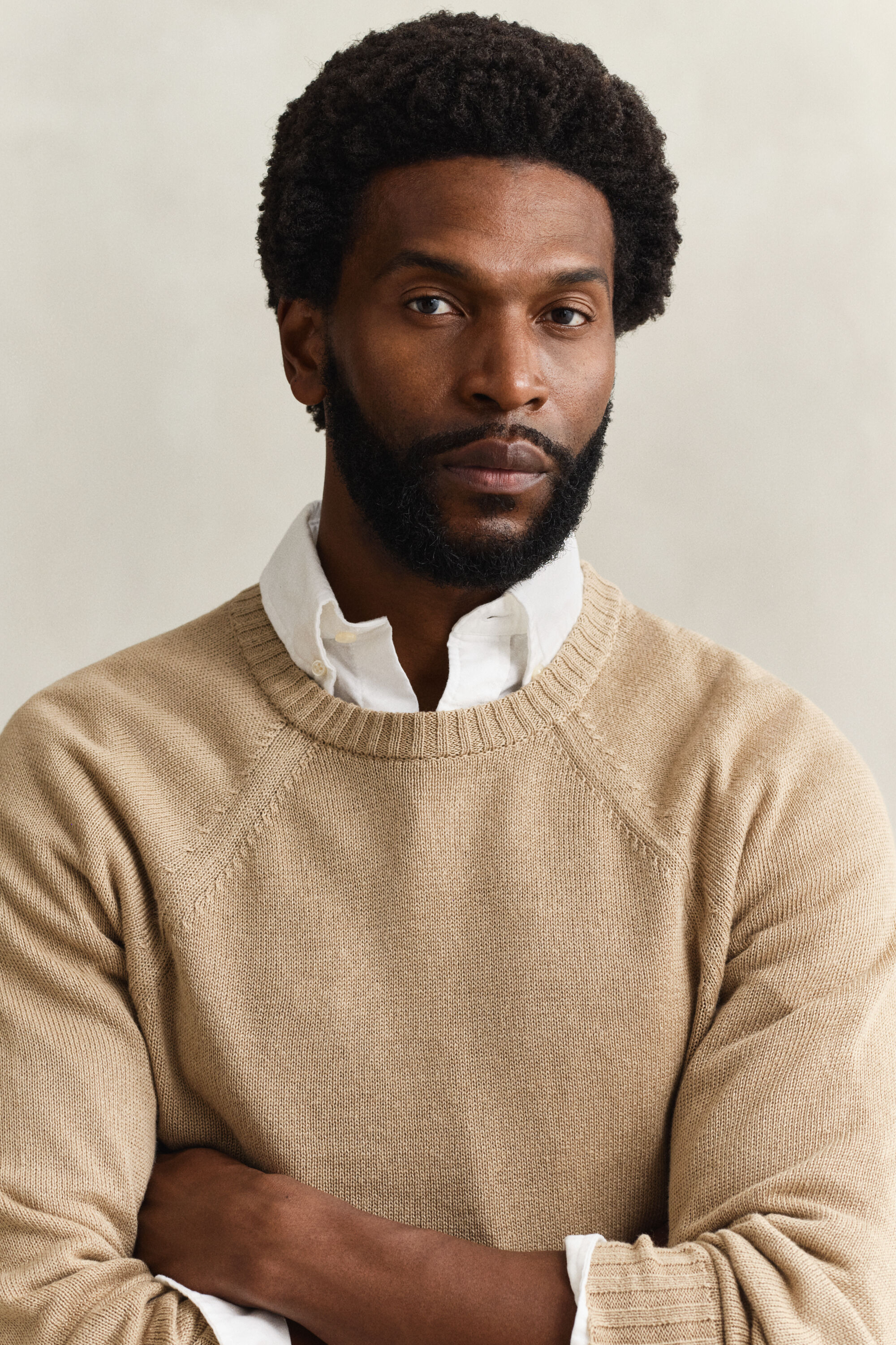 Sweater af hørblanding