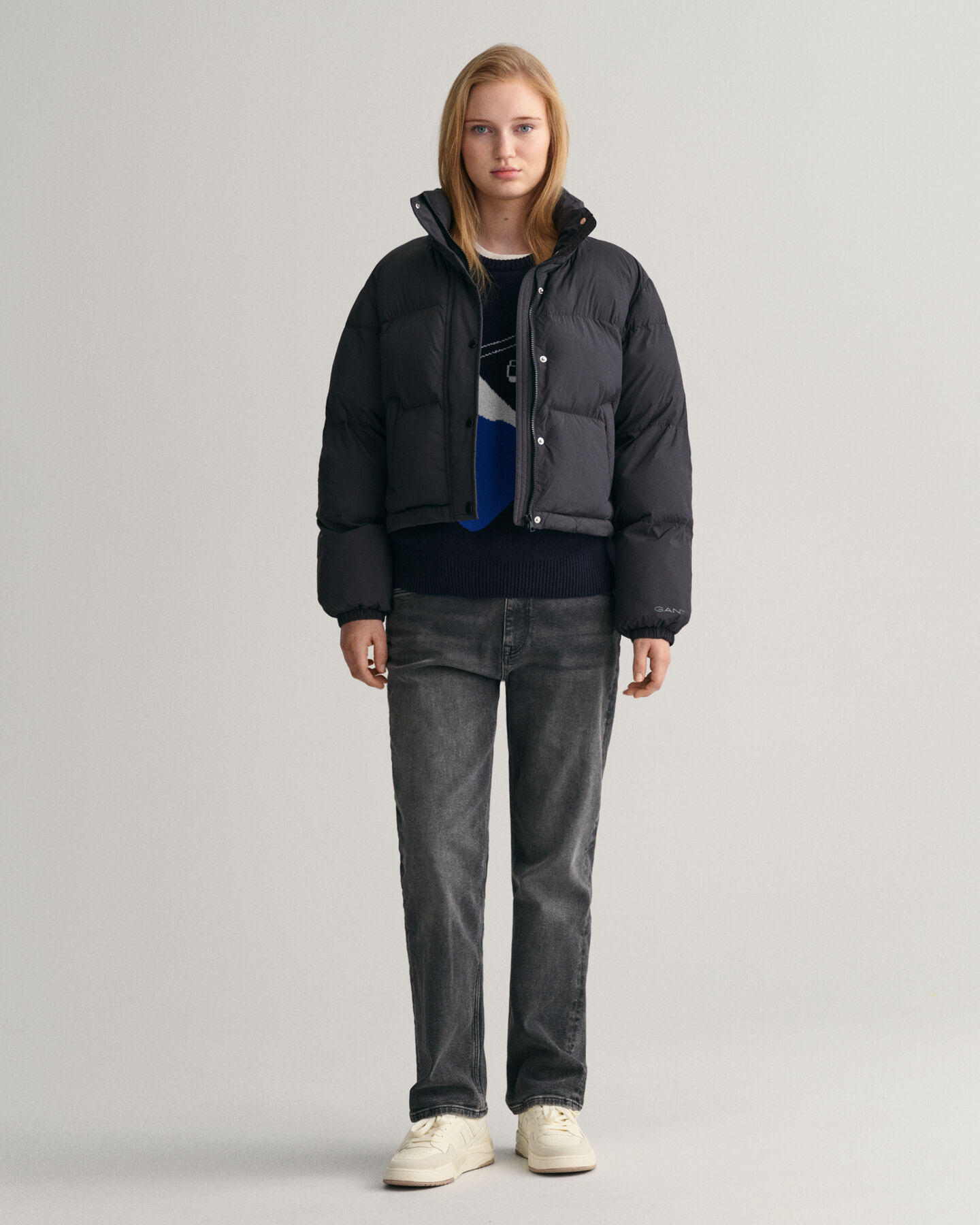 Teens Alpine jacquard crewneck sweater