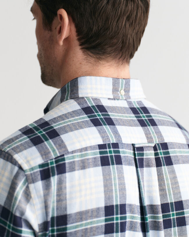 Regular fit skotskternet flannelskjorte