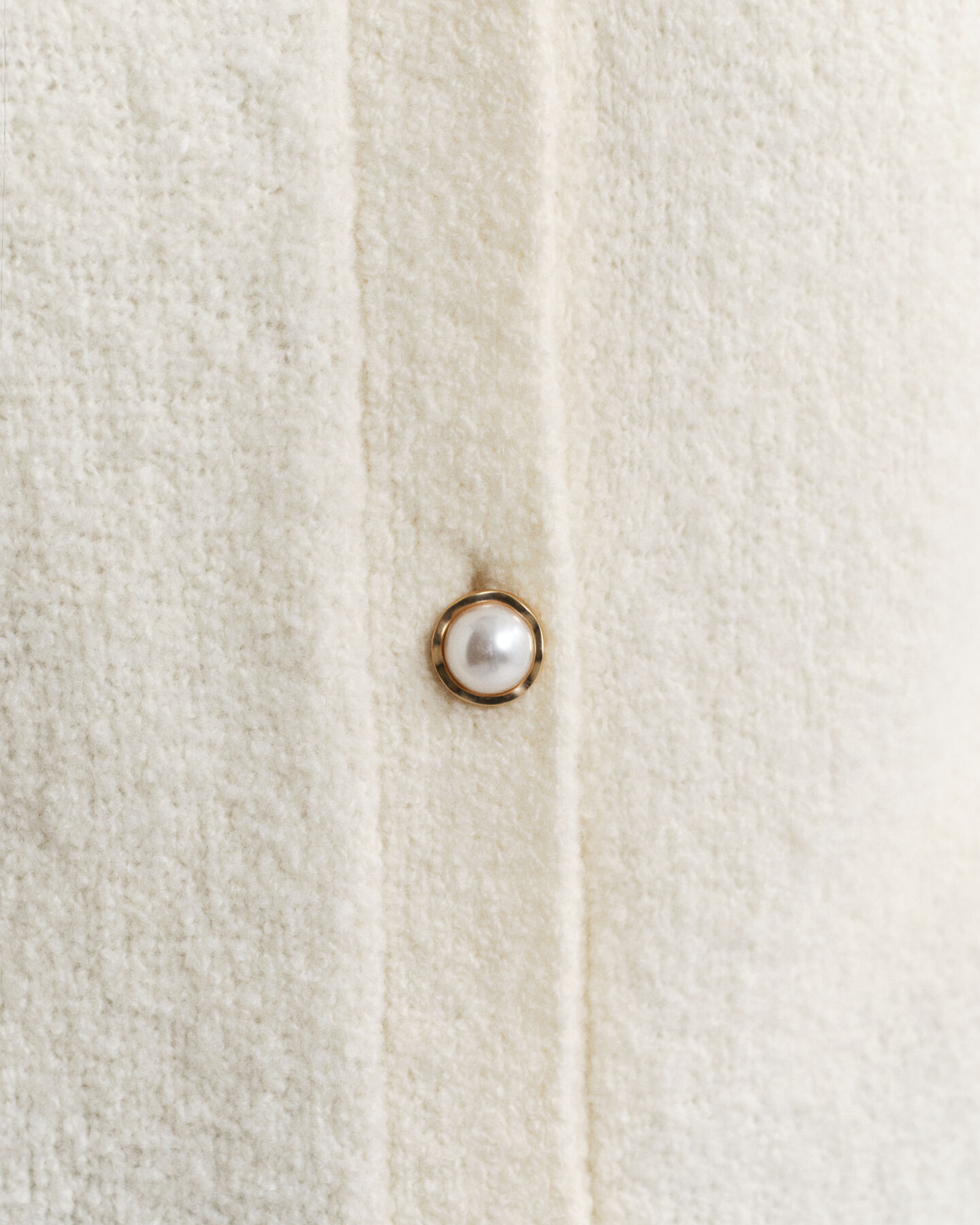 Bouclé crewneck cardigan