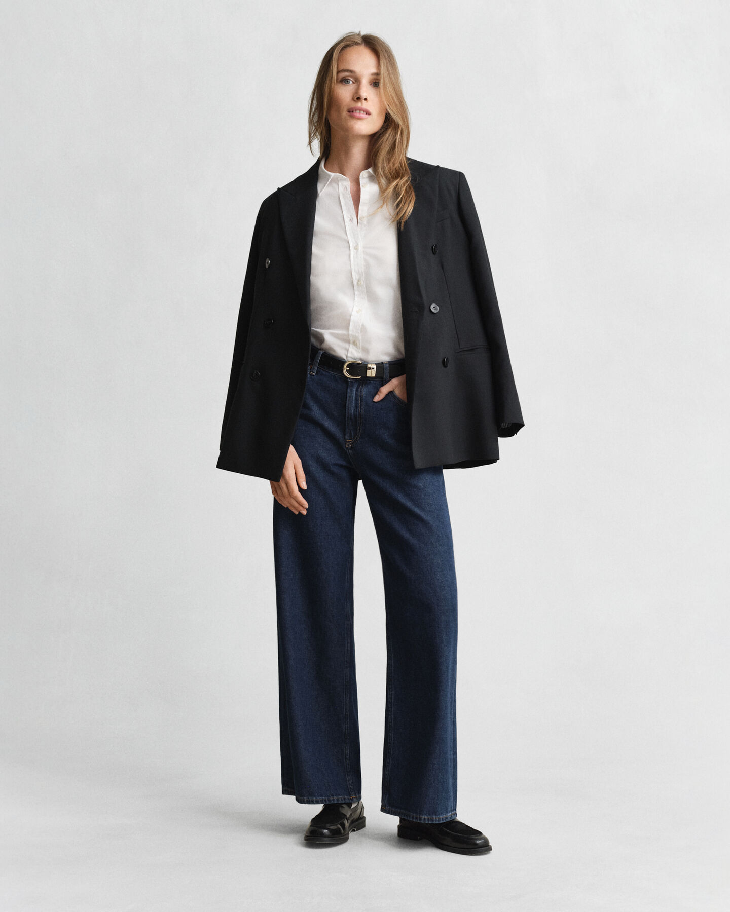 Slim fit Oxford skjorte med stræk