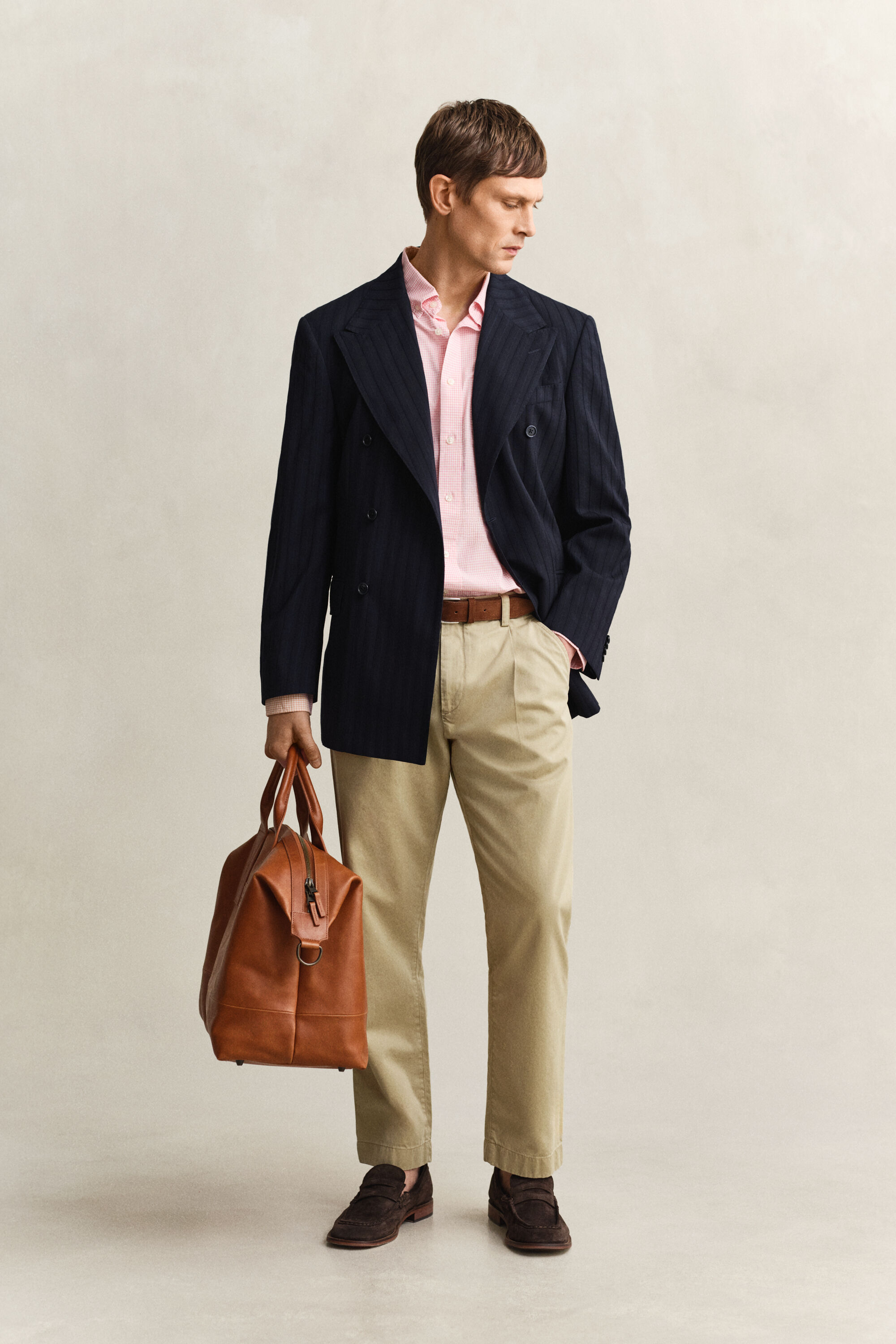 Gingham klassisk poplin-skjorte