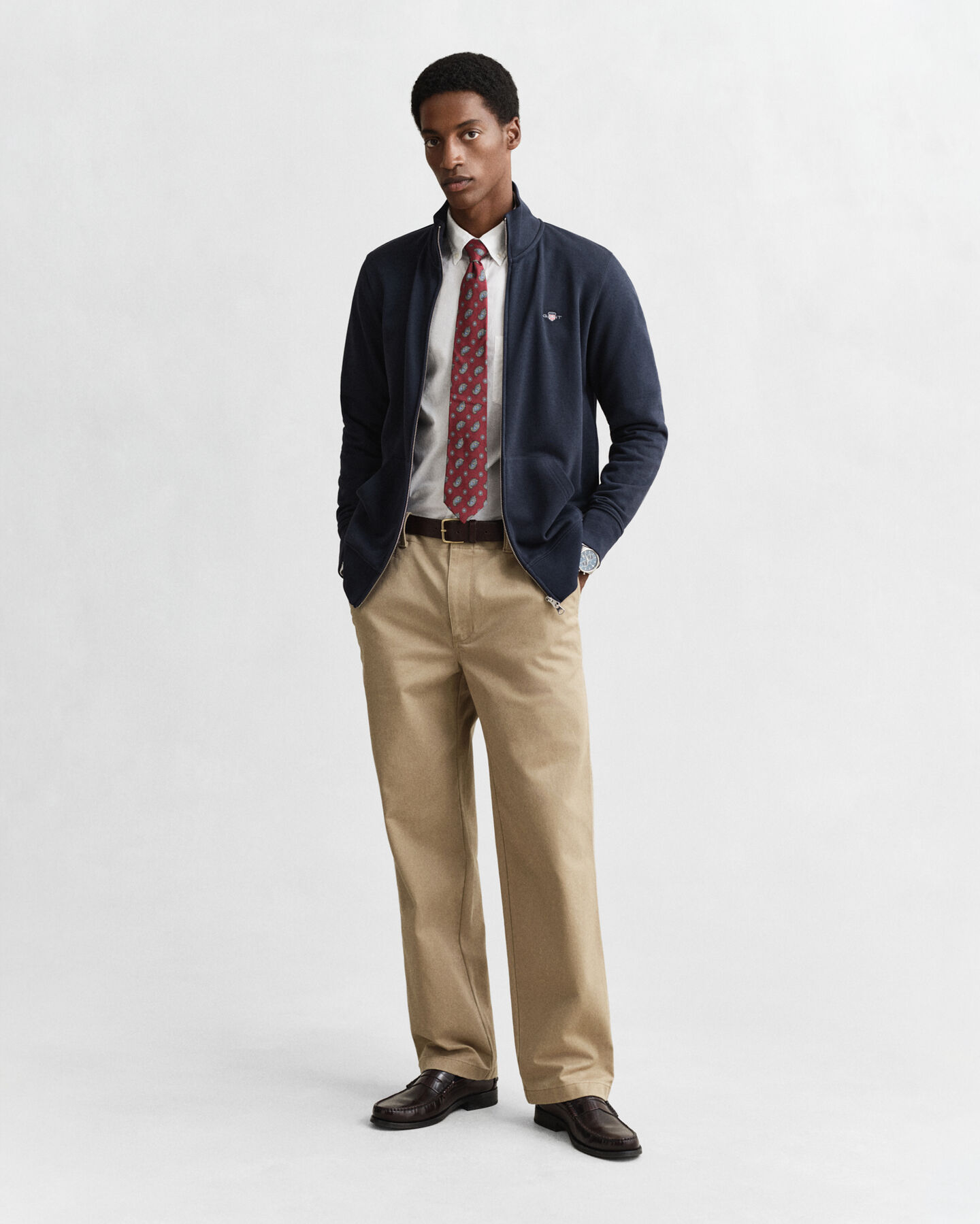 Shield sweatshirt med lynlås