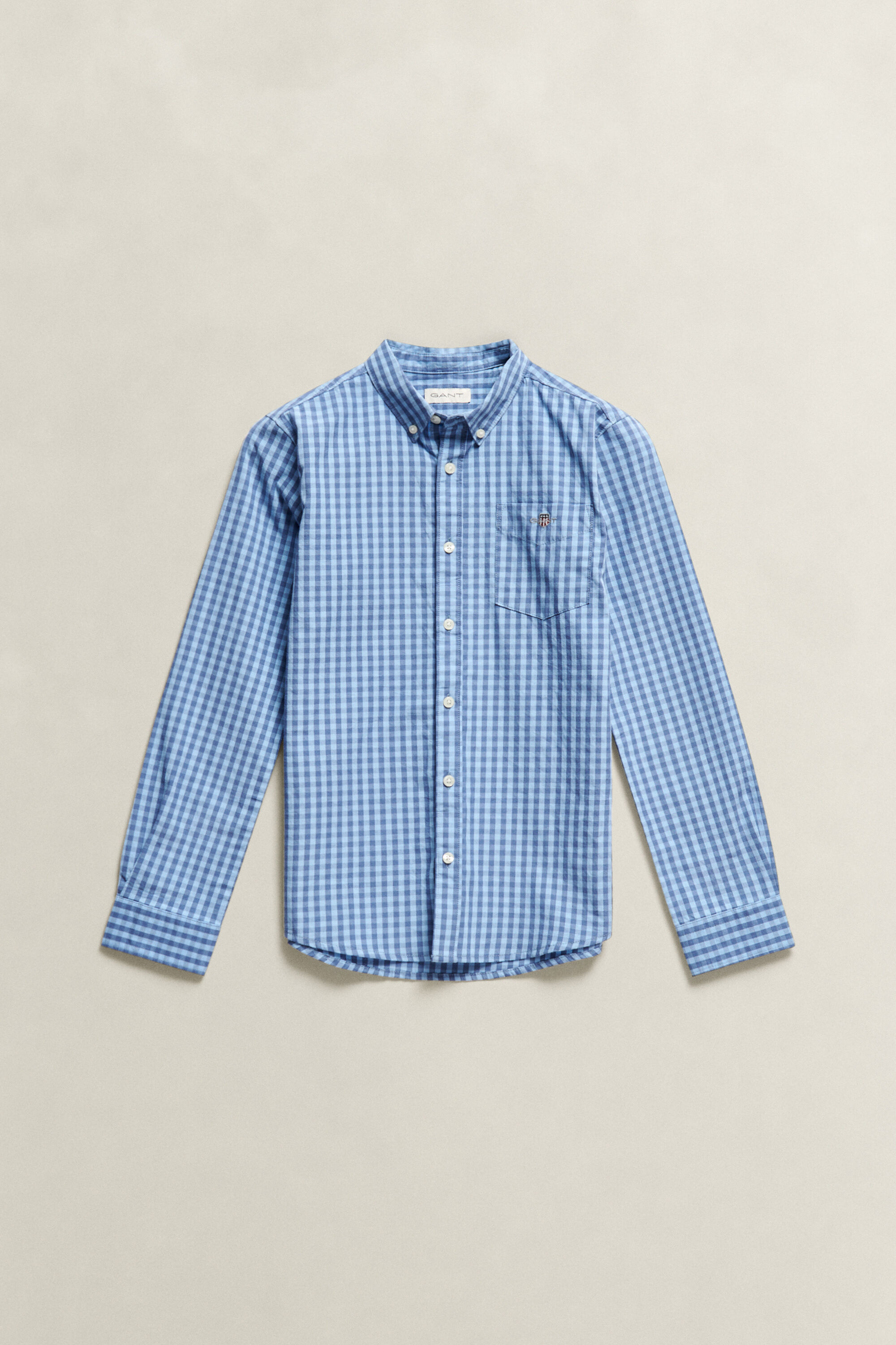 Teen Boys skjorte i gingham poplin