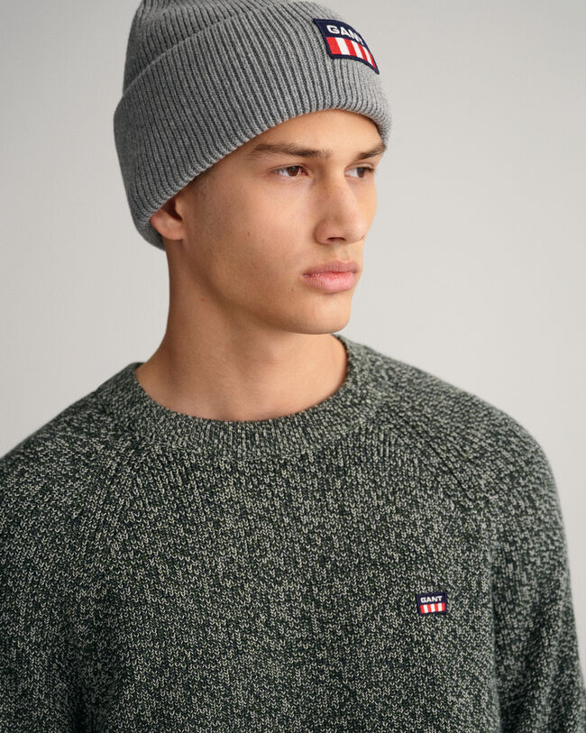 Crewneck sweater i snoet bomuld