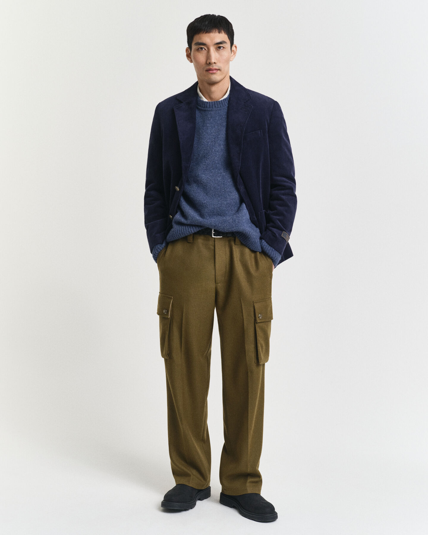 Crewneck sweater i skotsk uld