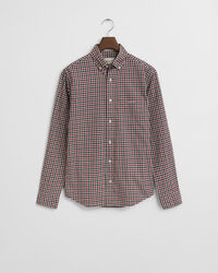 Regular fit gingham skjorte af twill