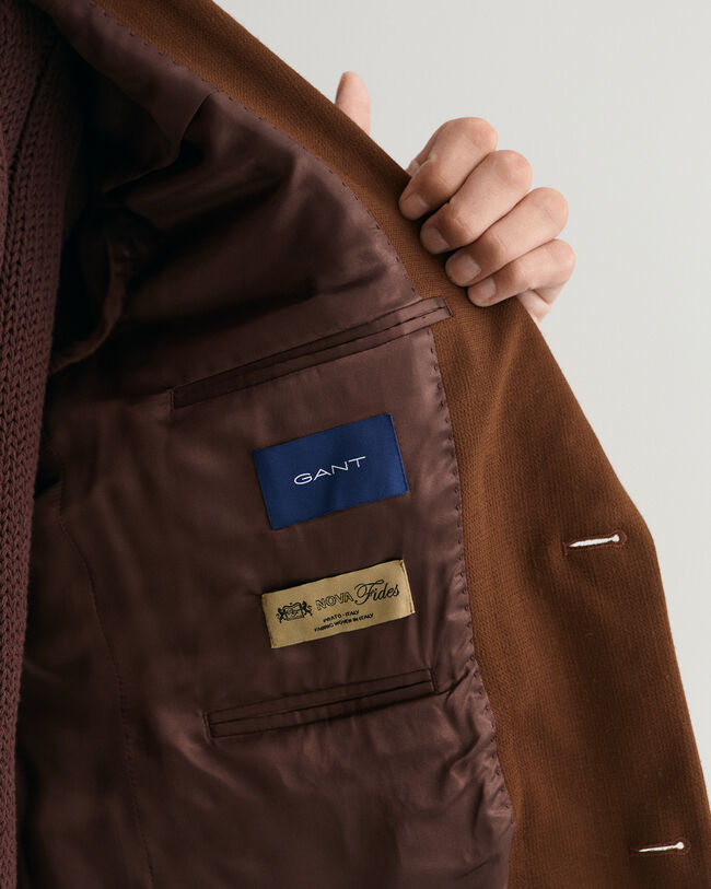 Oversized jakkesæt-blazer af uldcrepe