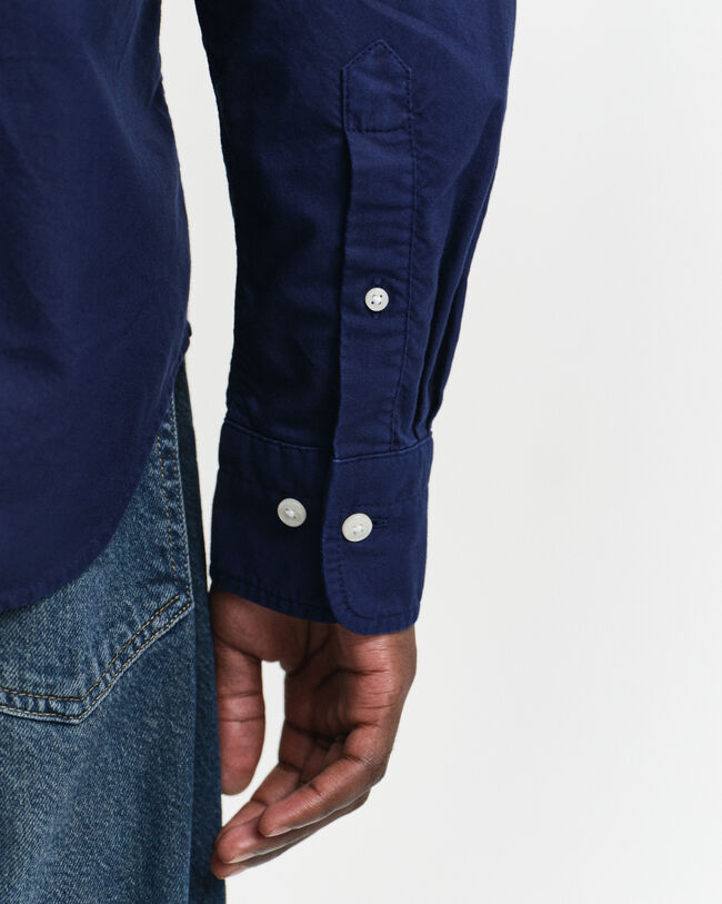Regular fit garment-farvet Archive Oxford skjorte