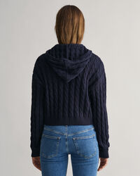 Teen Girls Shield kort h&aelig;ttetr&oslash;je med kabelstrik og lynl&aring;s