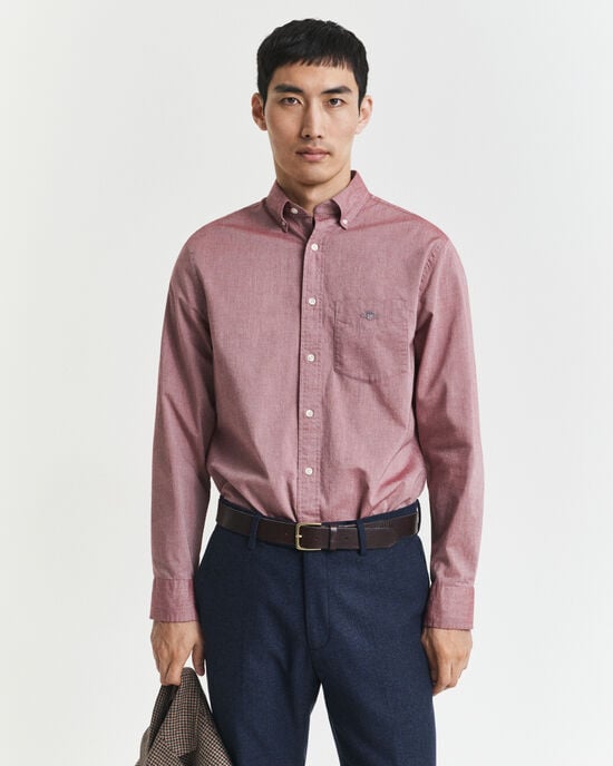 Regular fit klassisk poplin-skjorte