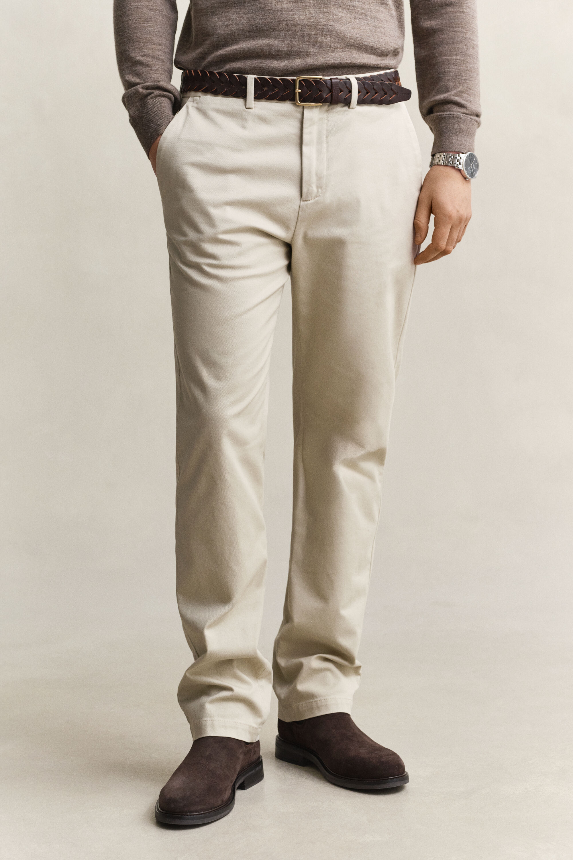 Regular fit smarte chinobukser