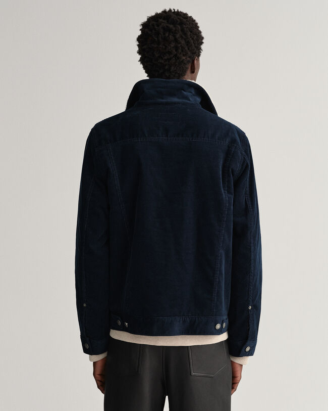 Trucker-jakke af jernbanefløjl